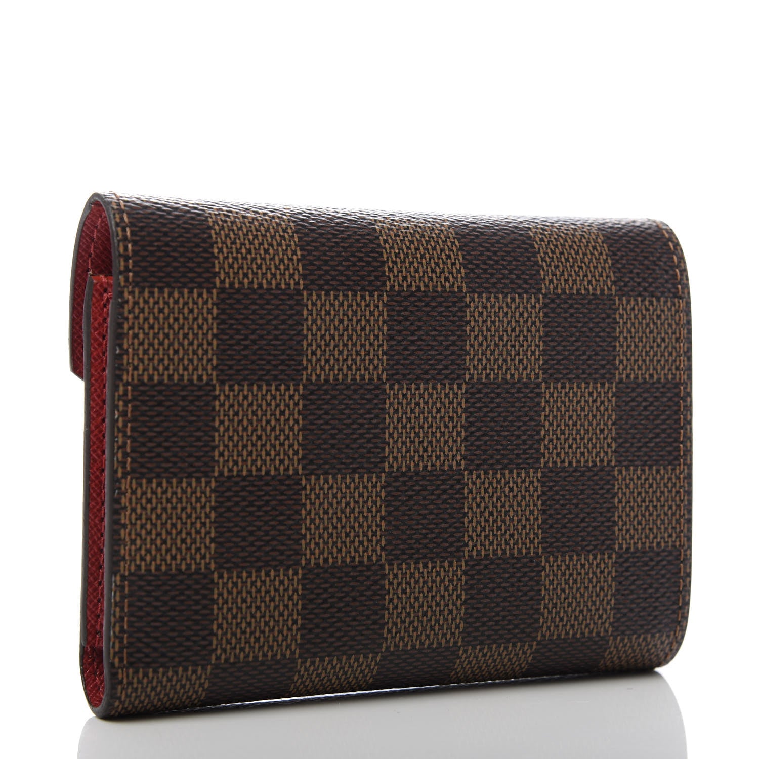 Louis Vuitton Damier Ebene Victorine Wallet Red 3 of 8
