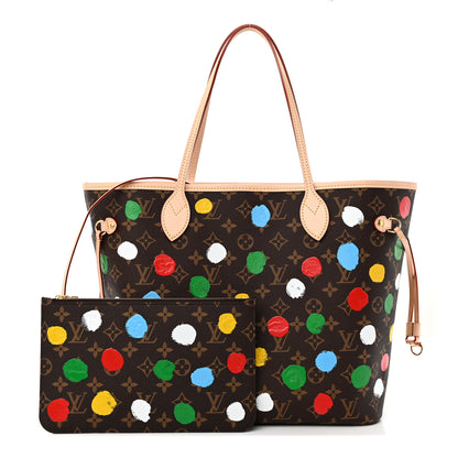 Louis Vuitton LV X YK Monogram Painted Dots Neverfull MM 1 of 9