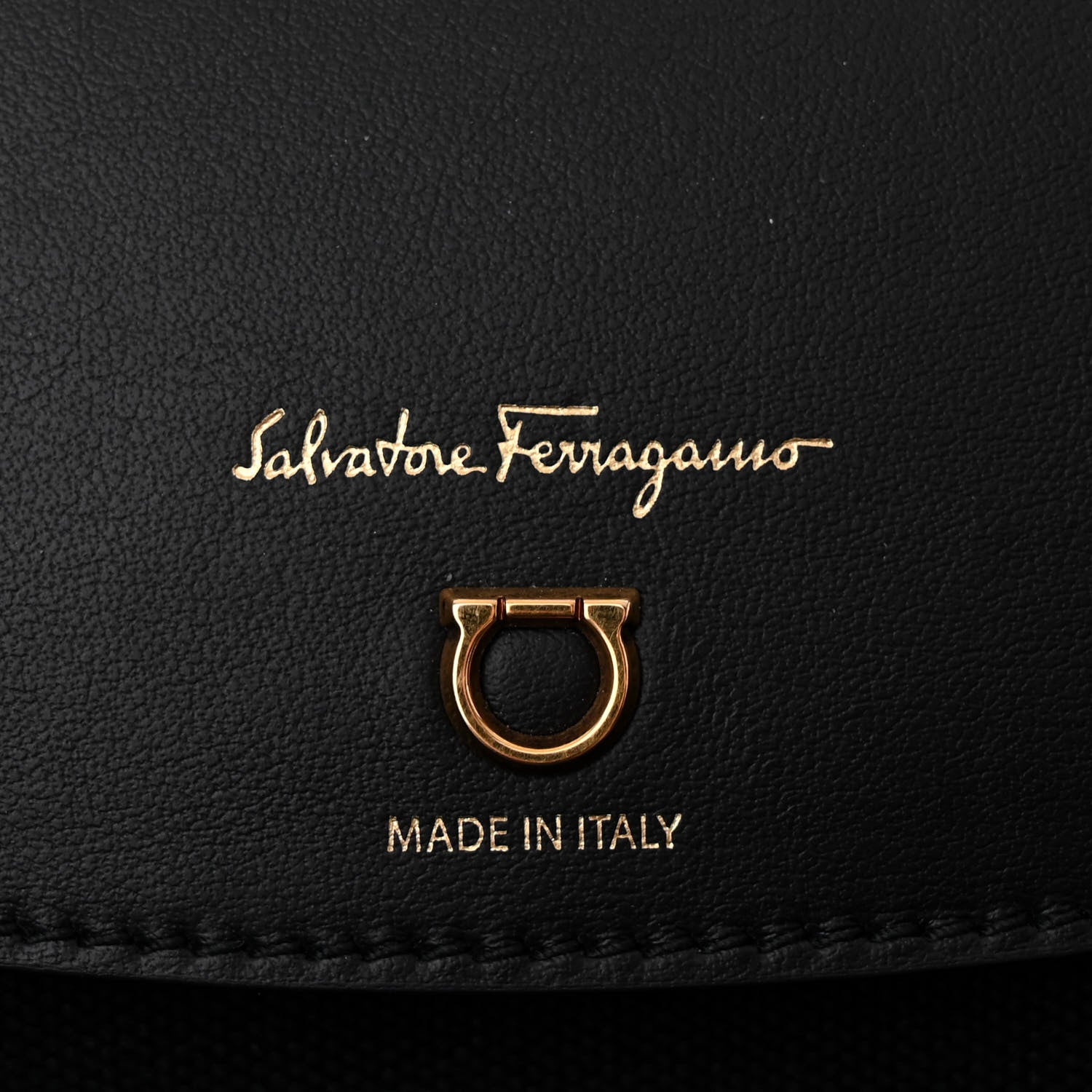 Salvatore Ferragamo Canvas Calfskin Gancini Bag Black 7 of 12