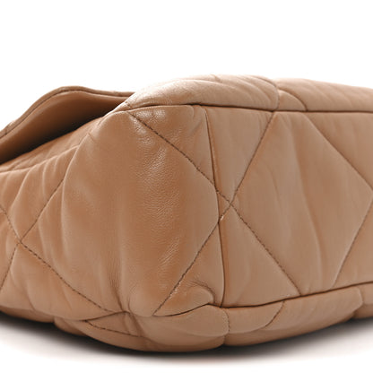 Chanel Lambskin Quilted Large Chanel 19 Flap Brown 9 of 10