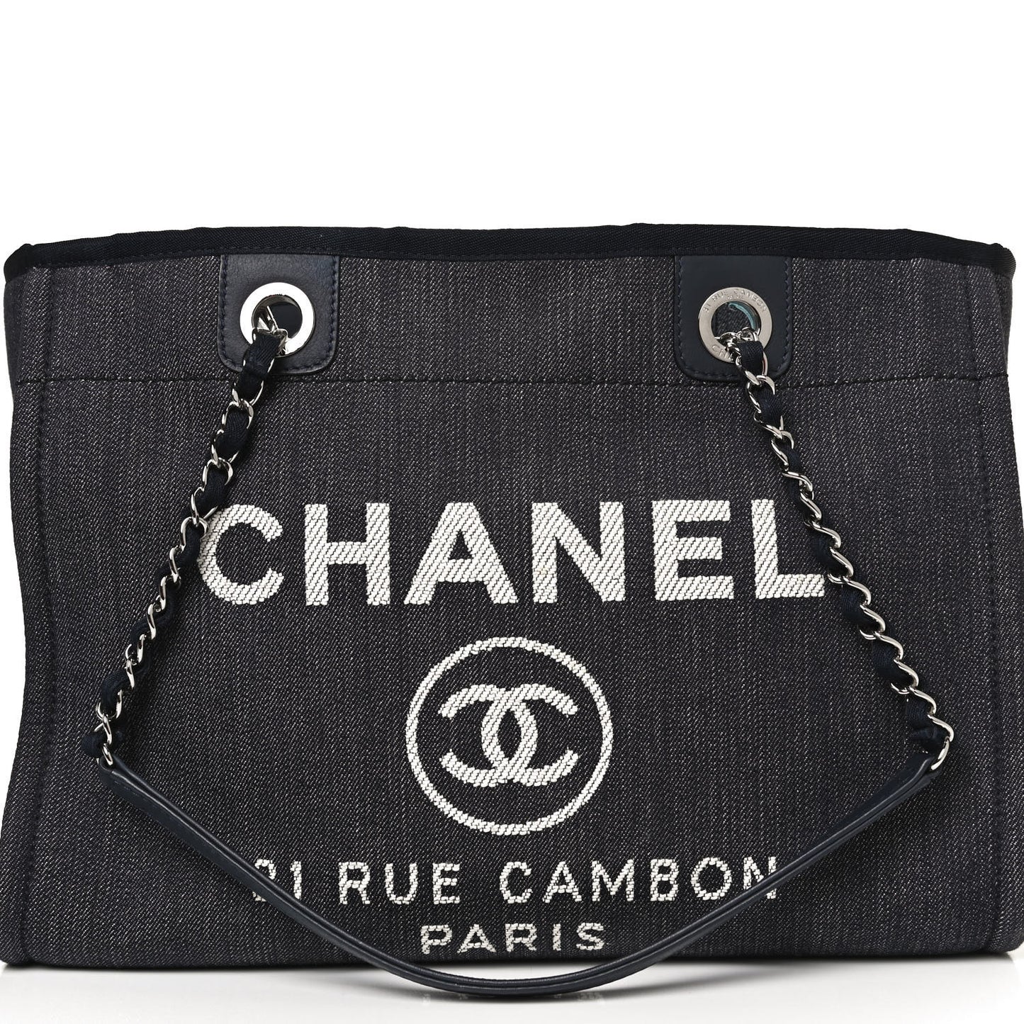 Denim Small Deauville Tote Dark Blue
