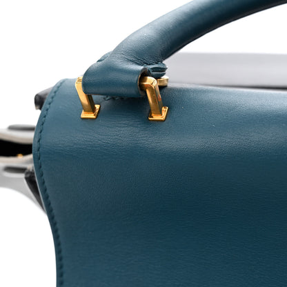 Celine Elephant Calfskin Small Tri-Color Trapeze Indigo 12 of 15