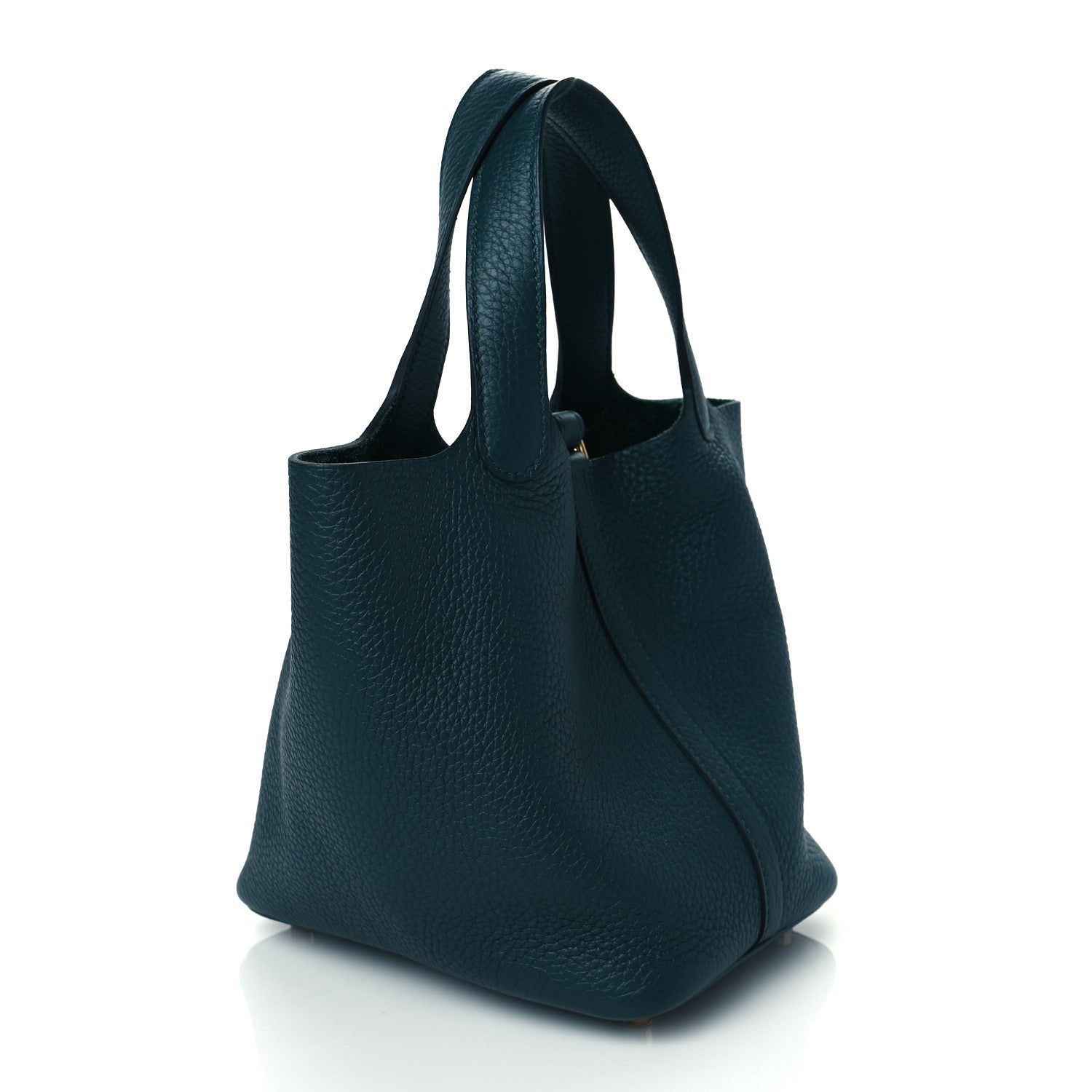 Hermes Taurillon Clemence Picotin Lock 18 PM Vert Cypress 3 of 9