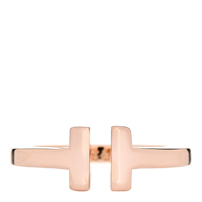 Tiffany 18K Rose Gold T Square Ring 54 7 1 of 5