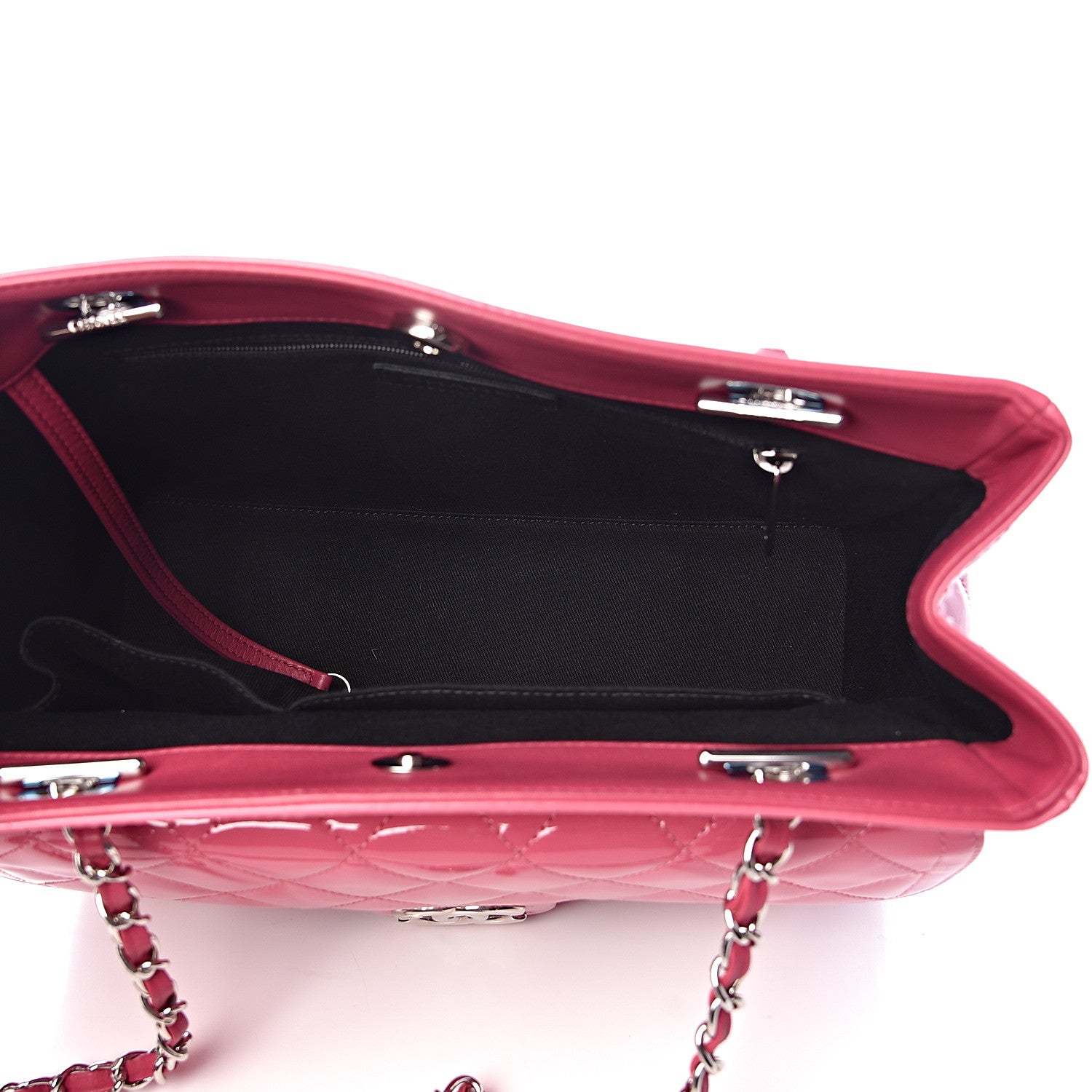 Chanel Patent Quilted Small Coco Shine Shopping Tote Pink 5 of 9