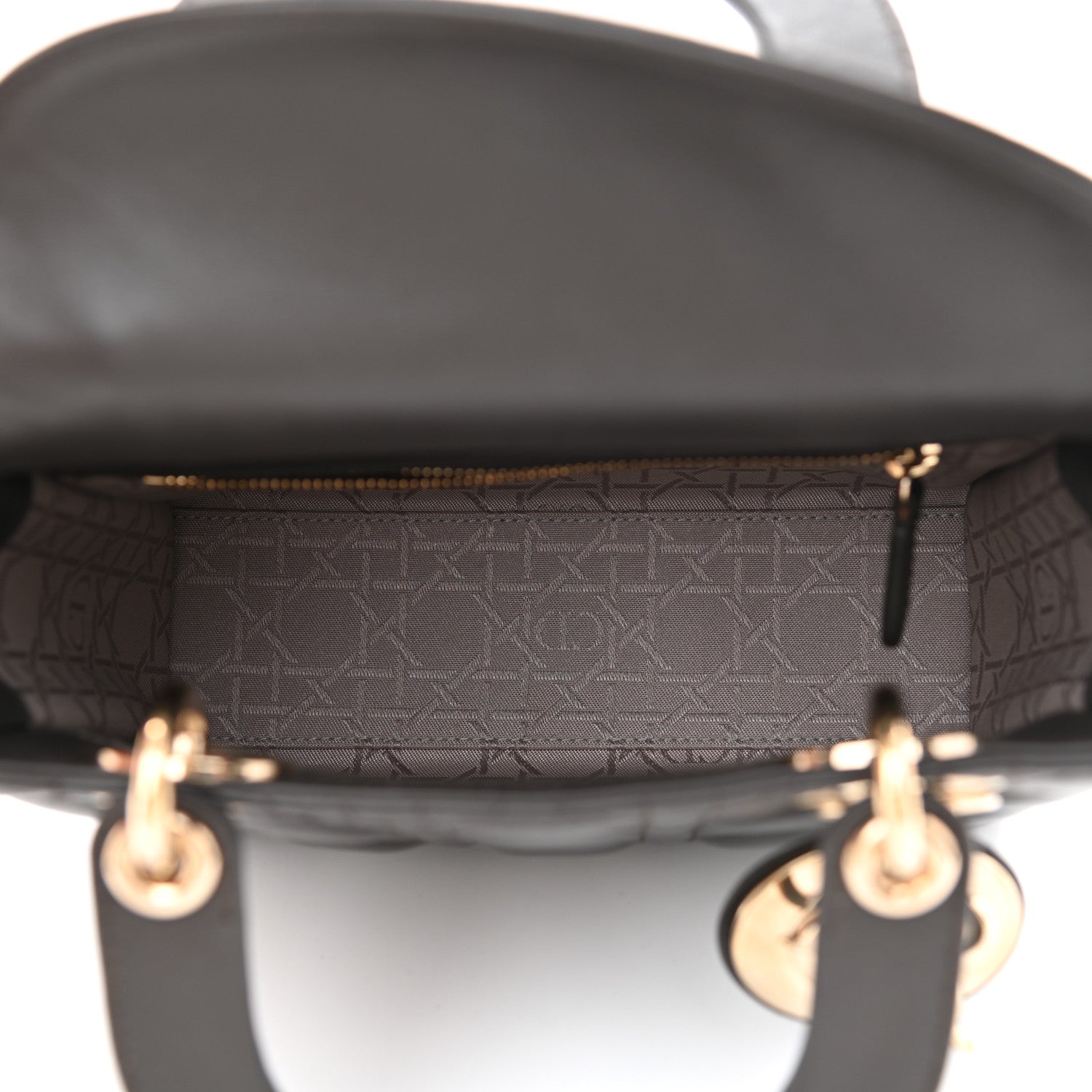 Christian Dior Lambskin Cannage Small Lucky Badges My Lady Dior Dark Grey 6 of 9