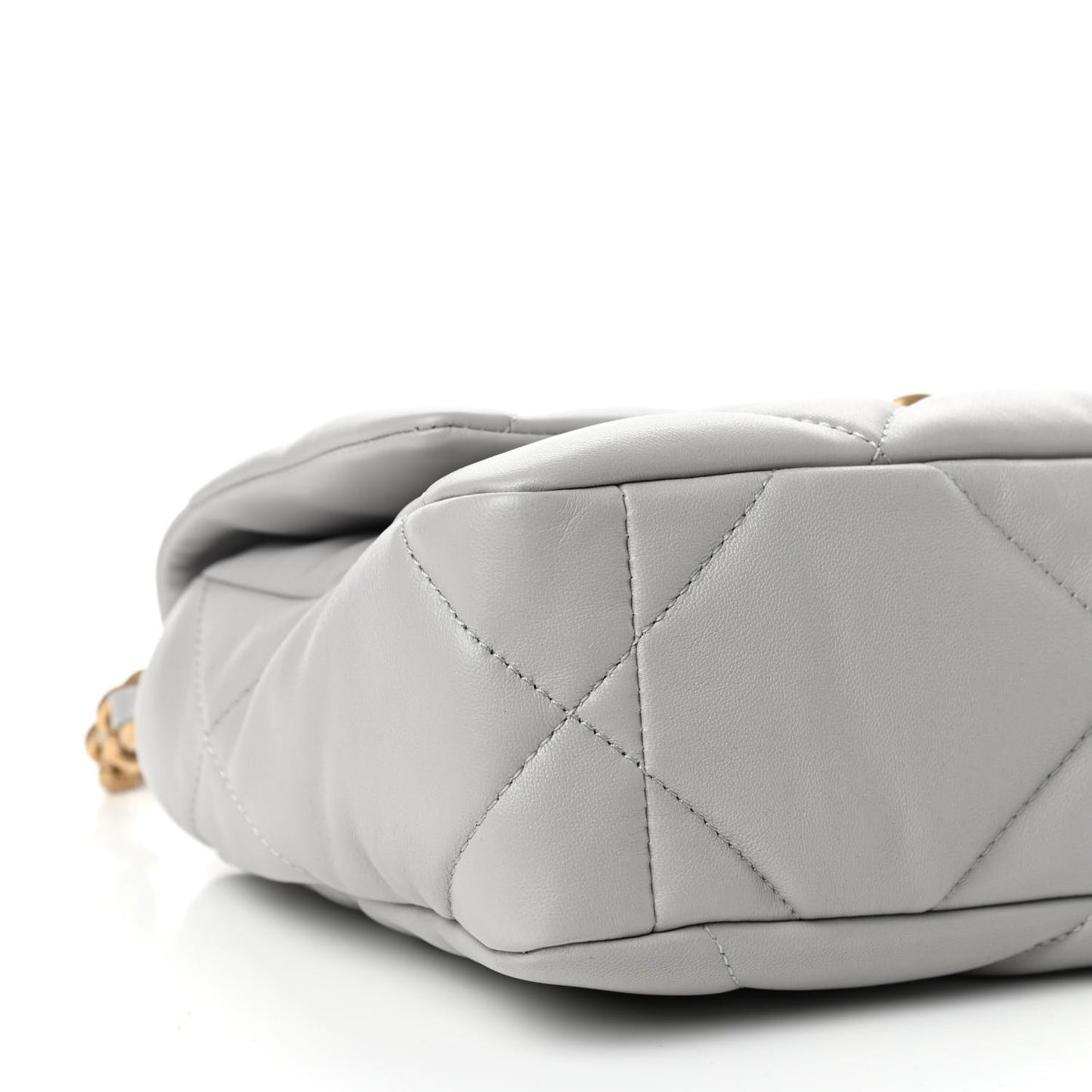 Lambskin Quilted Medium Chanel 19 Flap Grey
