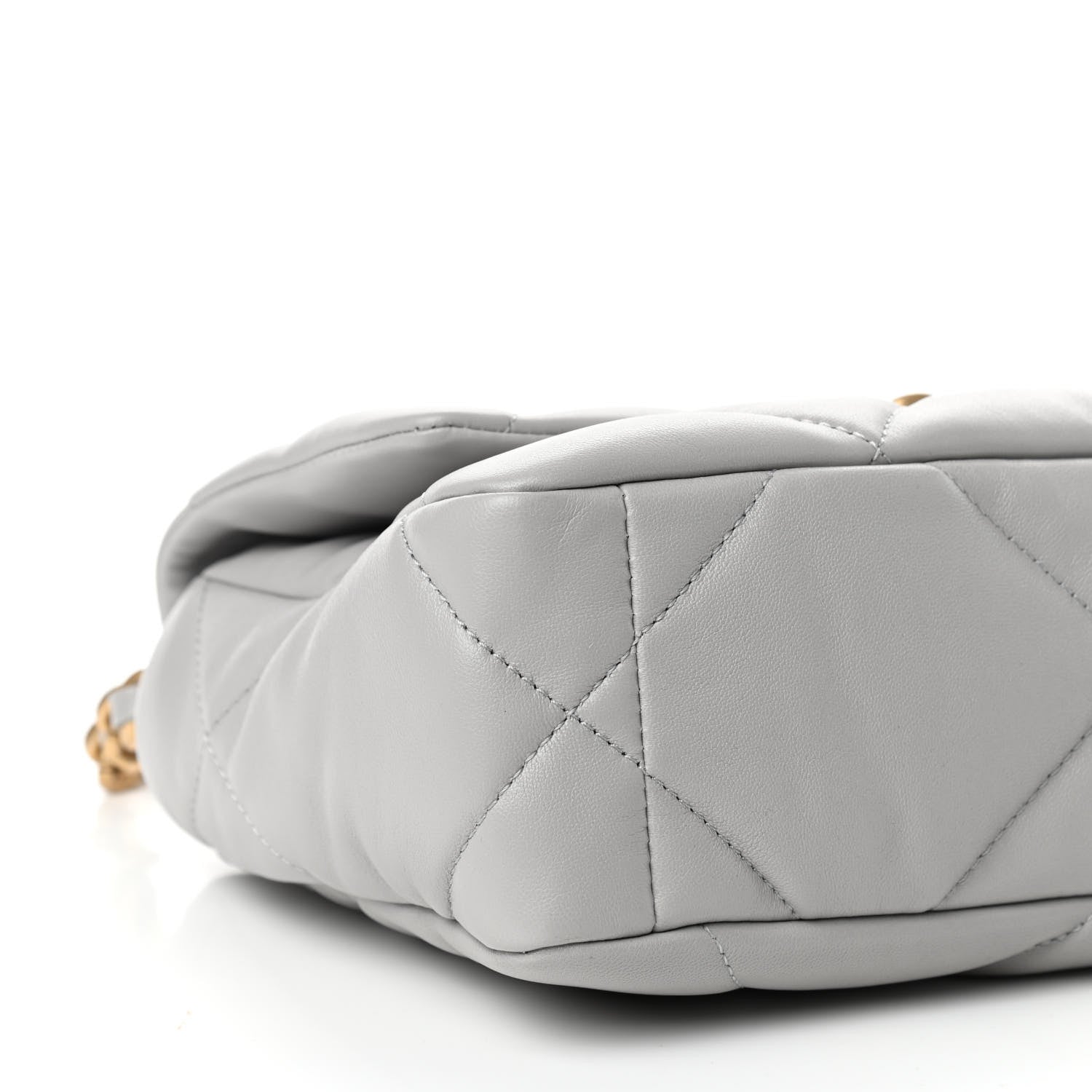 Chanel Lambskin Quilted Medium Chanel 19 Flap Grey 8 of 10
