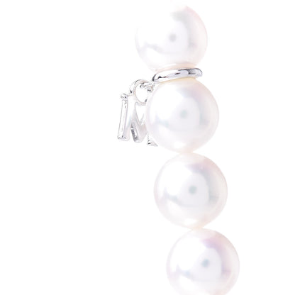 Mikimoto Sterling Silver 18K White Gold Akoya Pearl 7-7.5mm Strand Necklace Earring Set 4 of 7