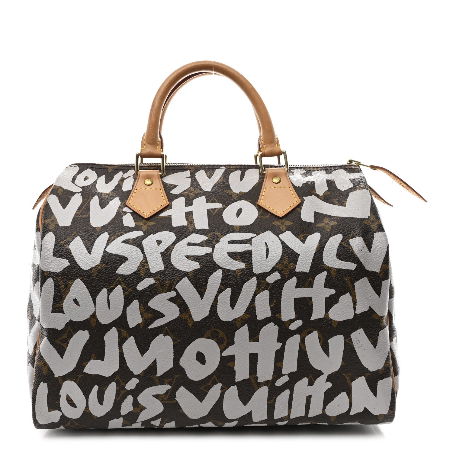Louis Vuitton Monogram Graffiti Speedy 30 Silver 1800723