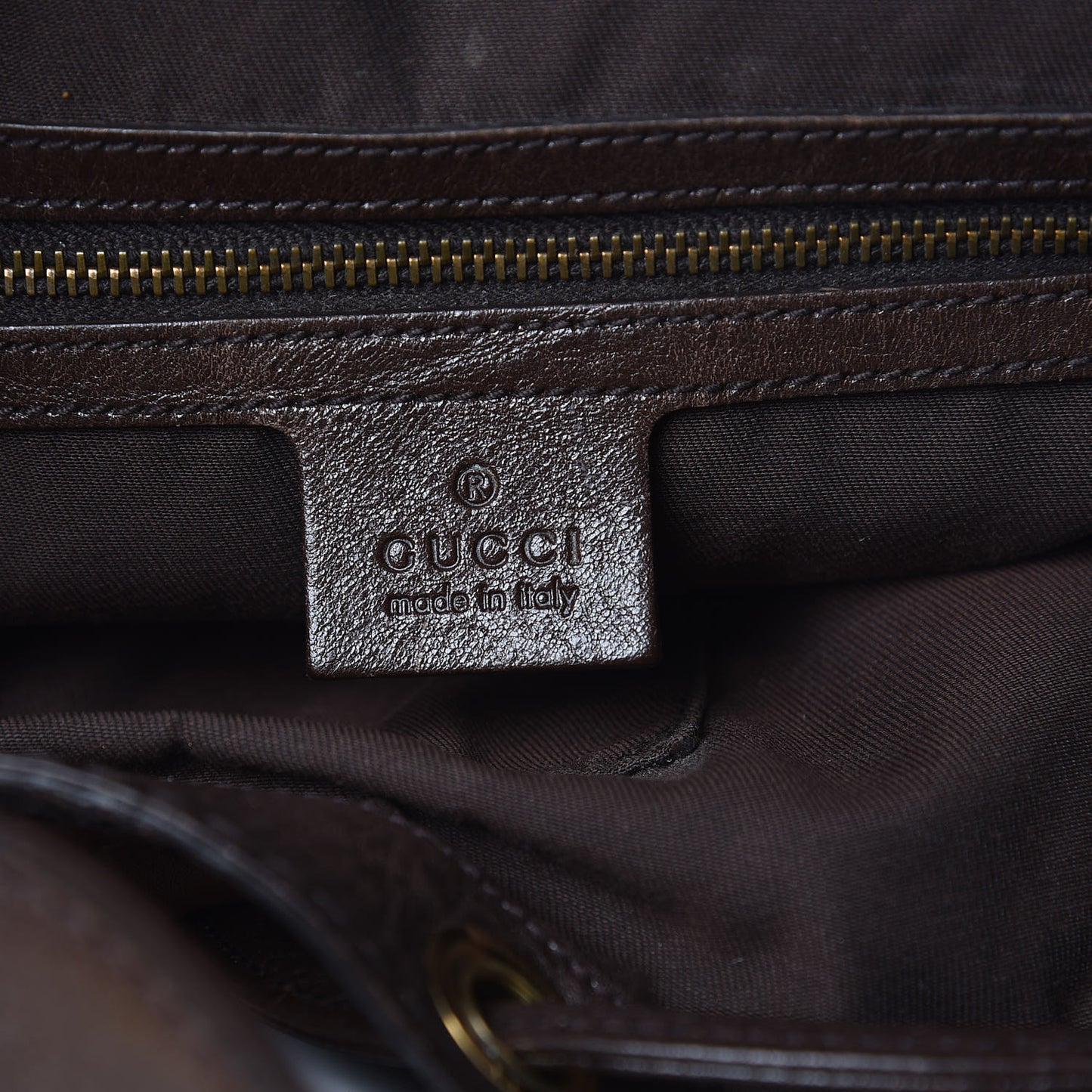 Guccissima Medium Interlocking Icon Shoulder Bag Dark Brown