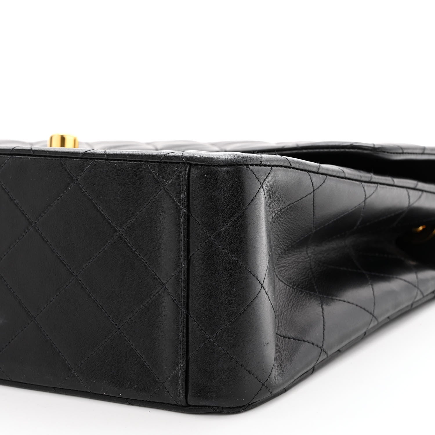 Chanel Lambskin Quilted XL Jumbo Single Flap Black 9 of 11