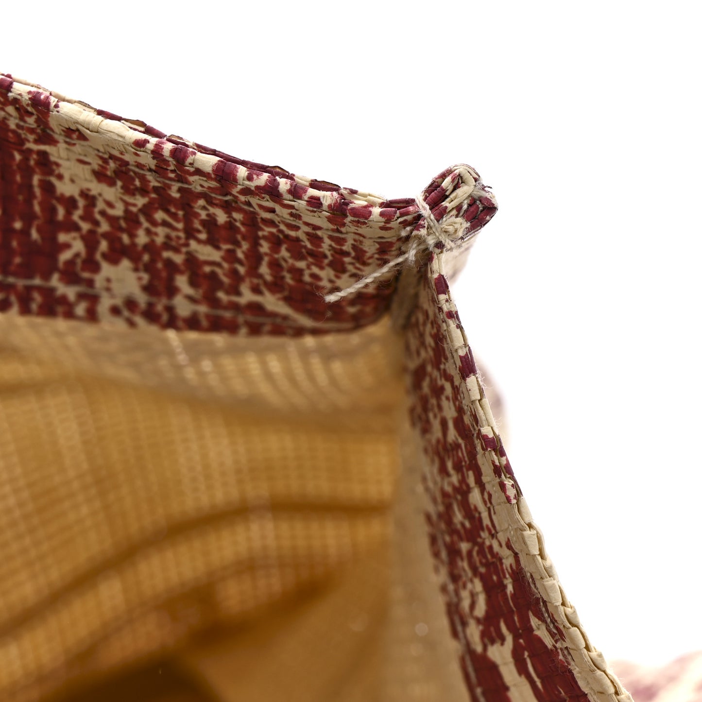 Straw Dioriviera Tote Red