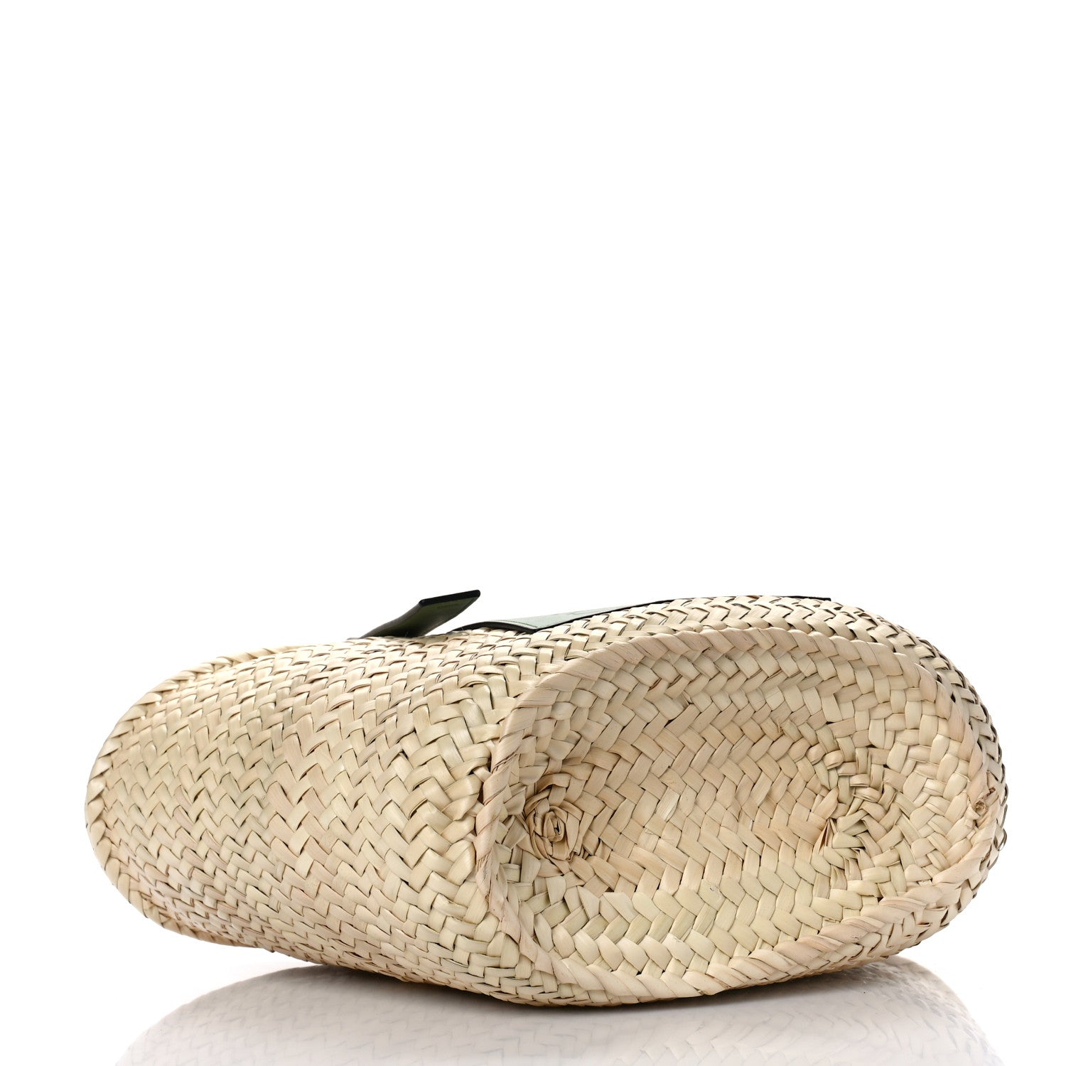 Loewe Raffia Small Basket Tote Bag Natural Green 4 of 8