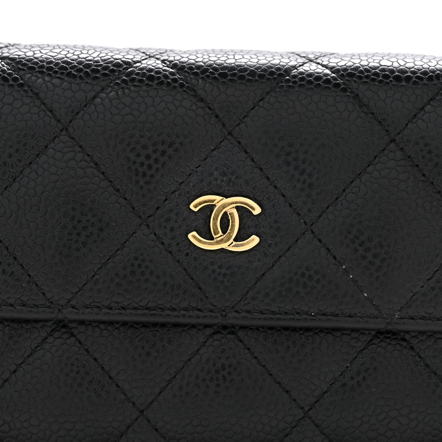 Chanel Caviar Quilted Large Gusset Flap Wallet Black 10 of 10