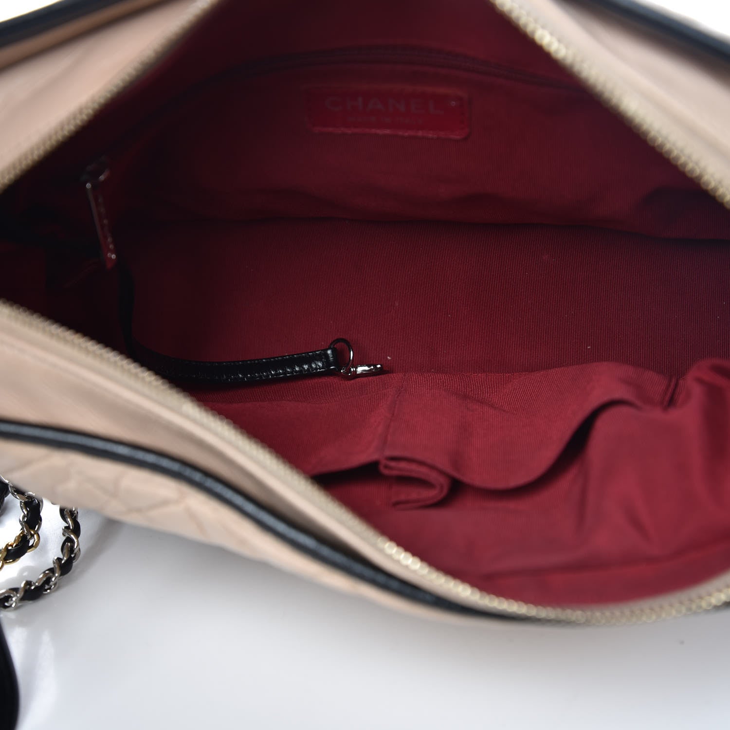 Chanel Aged Calfskin Quilted Medium Gabrielle Hobo Beige Black 5 of 15