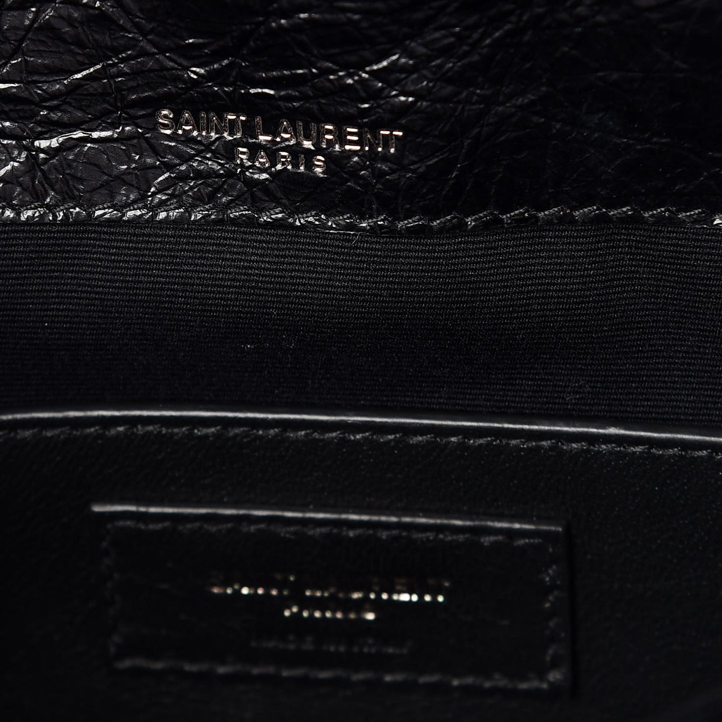 Crinkled Calfskin Matelasse Monogram Baby Niki Chain Satchel Black