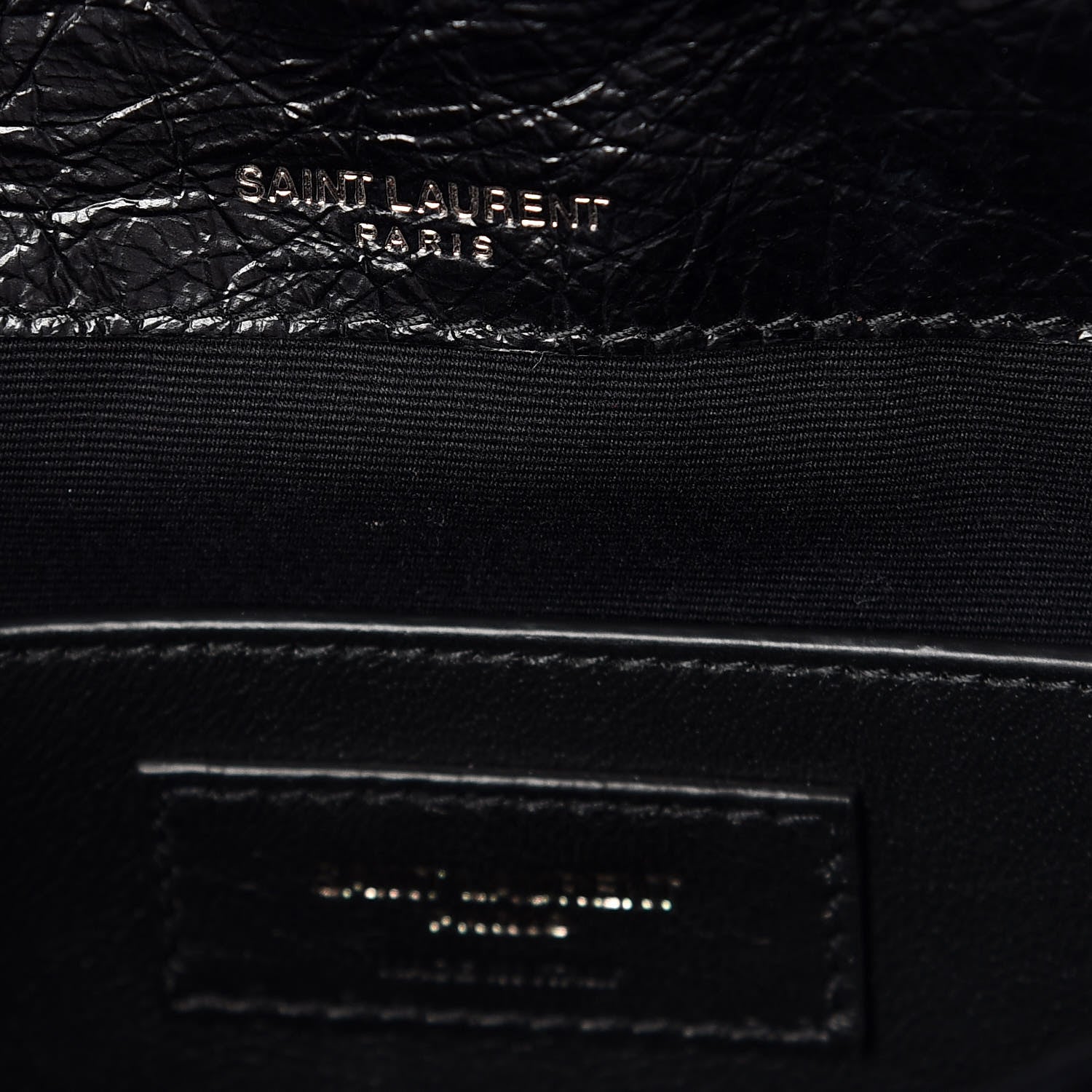 Saint Laurent Crinkled Calfskin Matelasse Monogram Baby Niki Chain Satchel Black 9 of 11