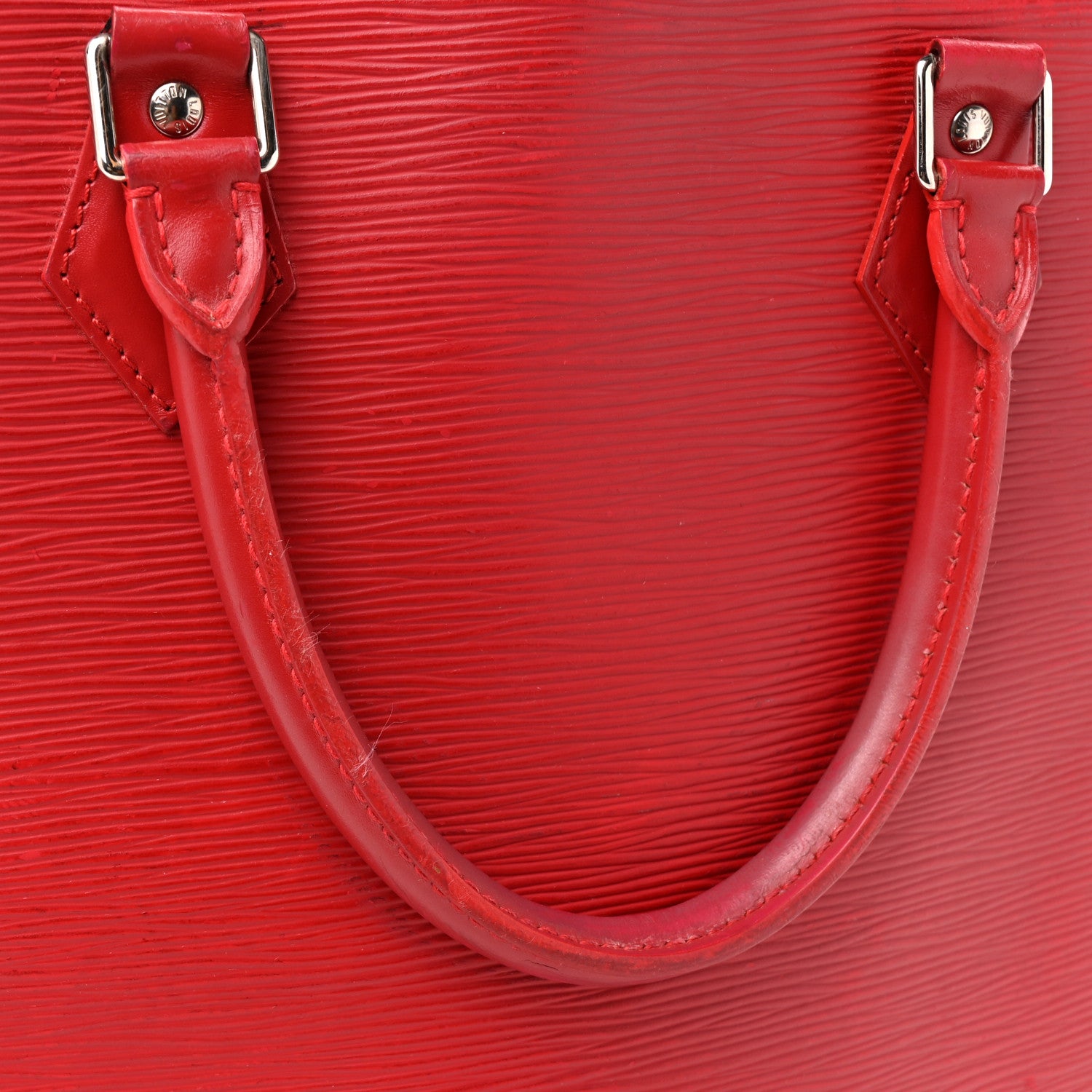 Louis Vuitton Epi Sac Plat PM Castillan Red 13 of 19
