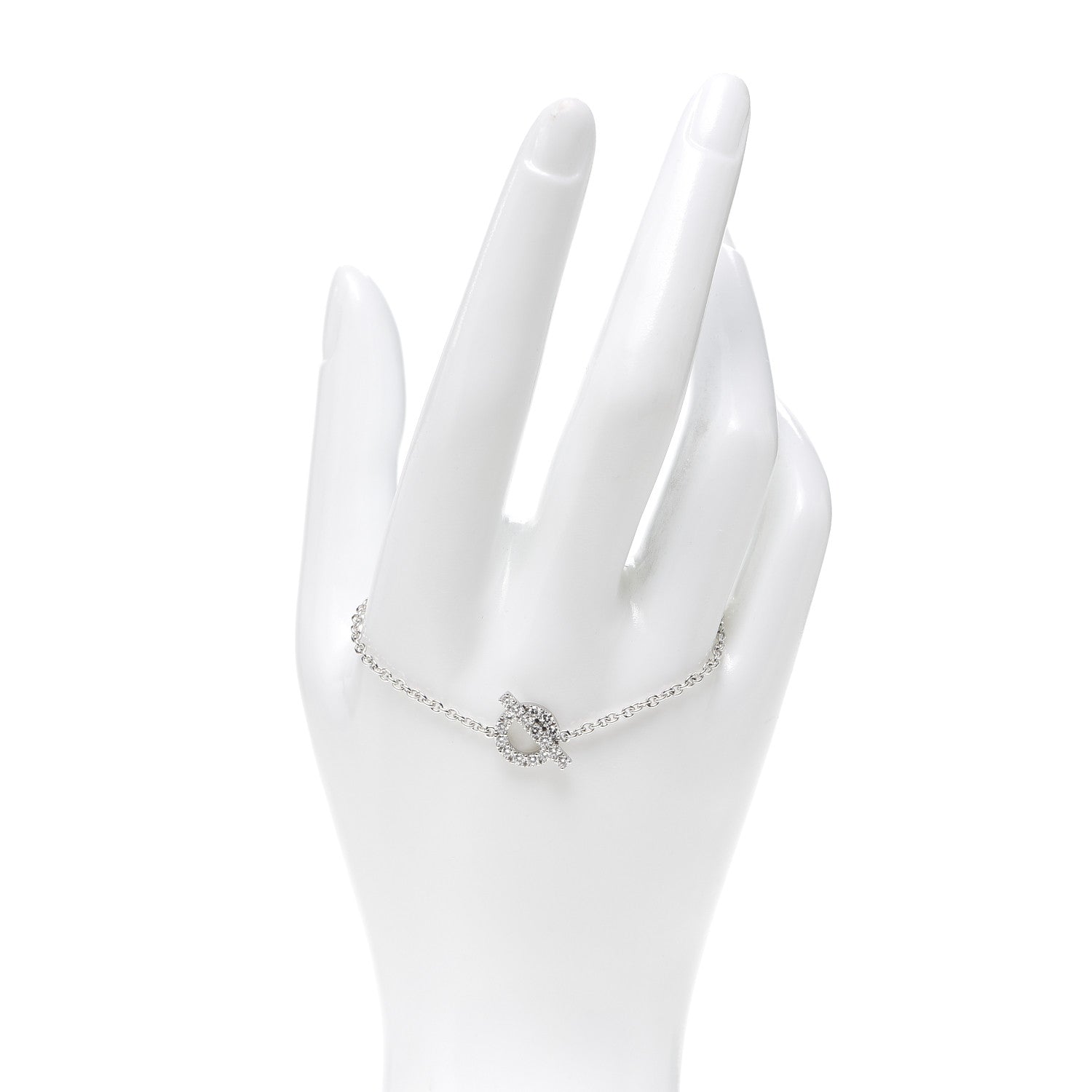 Hermes 18K White Gold Diamond Finesse Bracelet ST 2 of 6