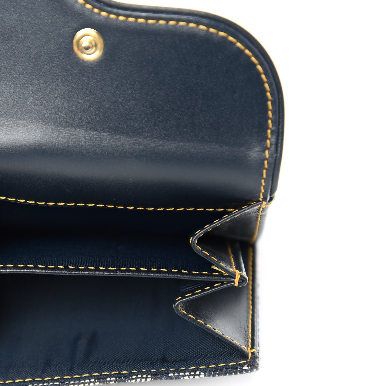 Christian Dior Monogram Compact Saddle Wallet Blue 6 of 11