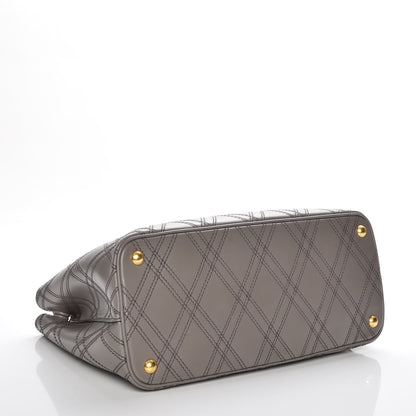 Prada City Calf Quilted Large Double Bag Argilla 5 of 7