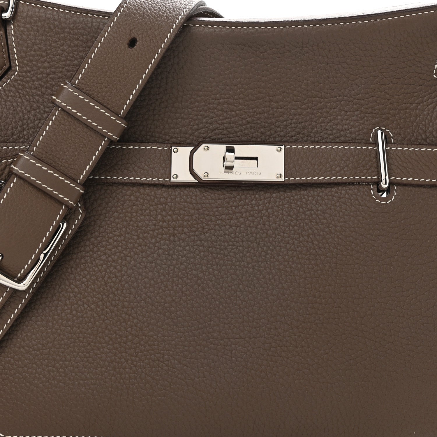 Hermes Taurillon Clemence Jypsiere 34 Etoupe 8 of 12