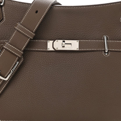 Hermes Taurillon Clemence Jypsiere 34 Etoupe 8 of 12