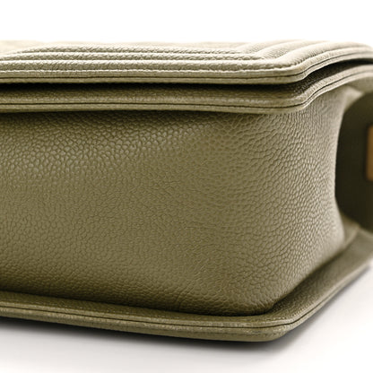 Chanel Caviar Quilted New Medium Boy Flap Khaki 10 of 11