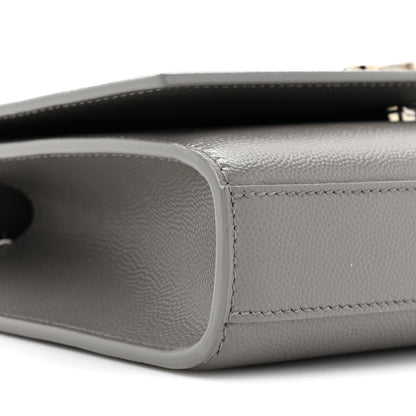 Saint Laurent Grain De Poudre Small Monogram Kate Satchel Storm 9 of 11