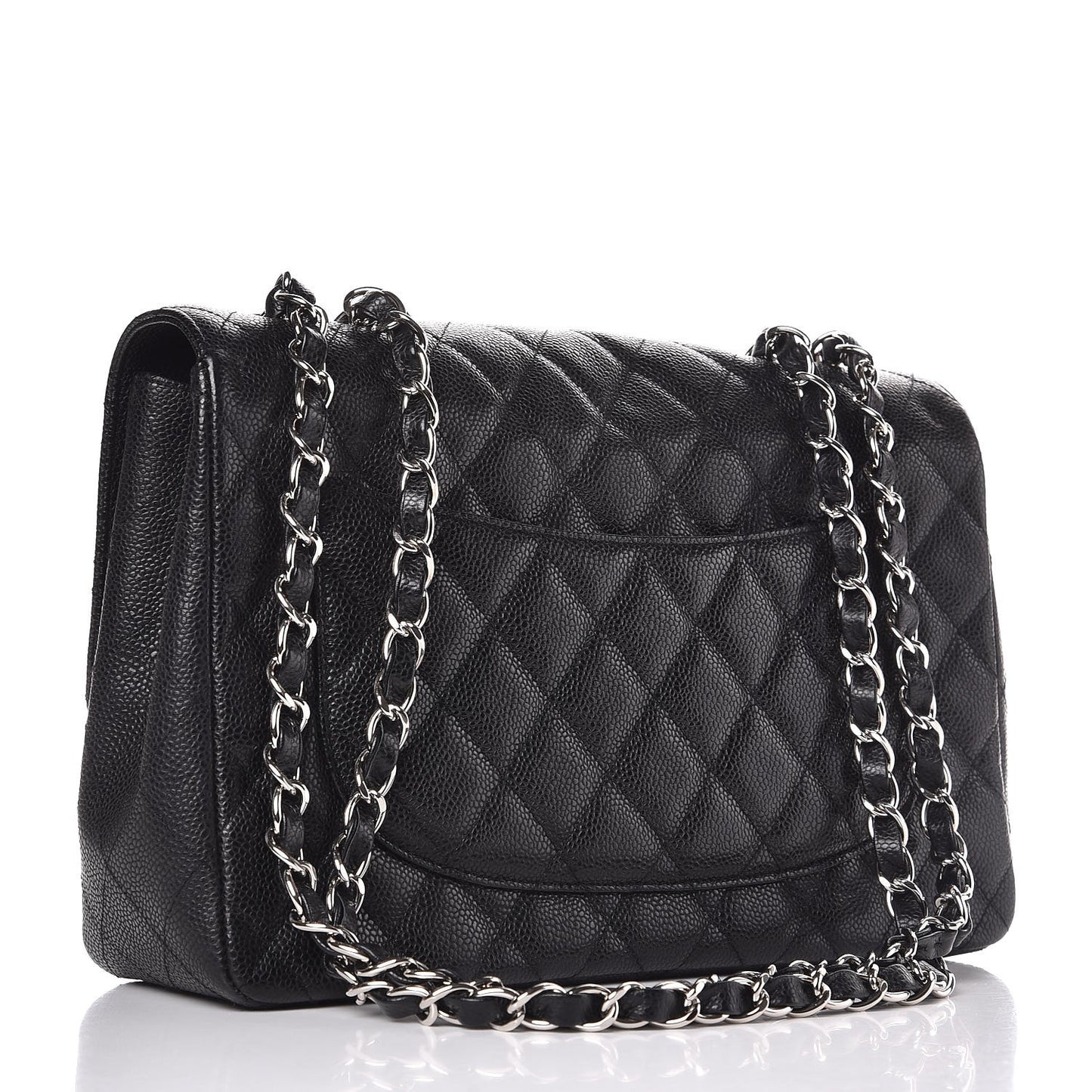 Caviar Quilted Jumbo Single Flap Black