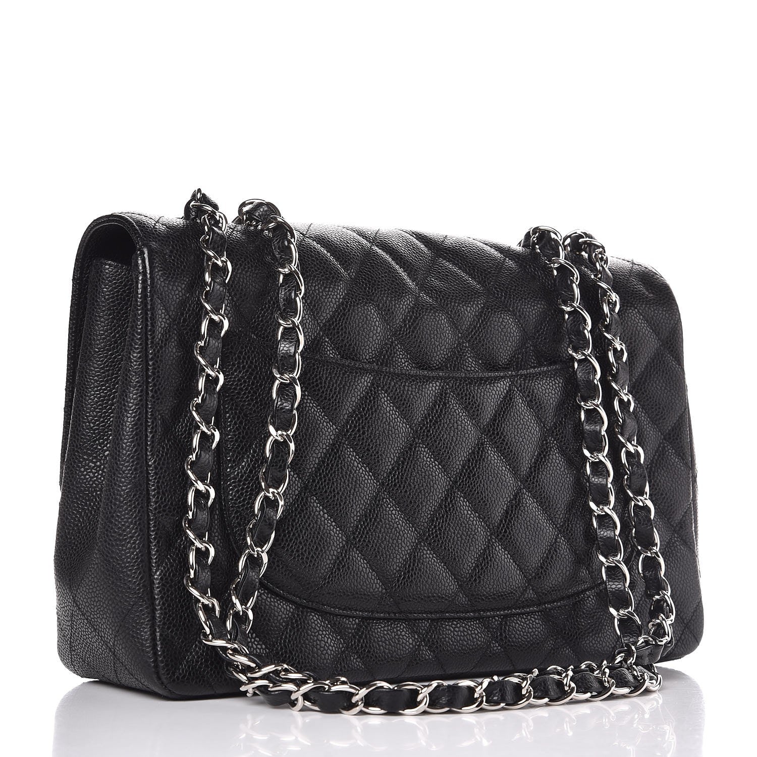 Chanel Caviar Quilted Jumbo Single Flap Black 4 of 11