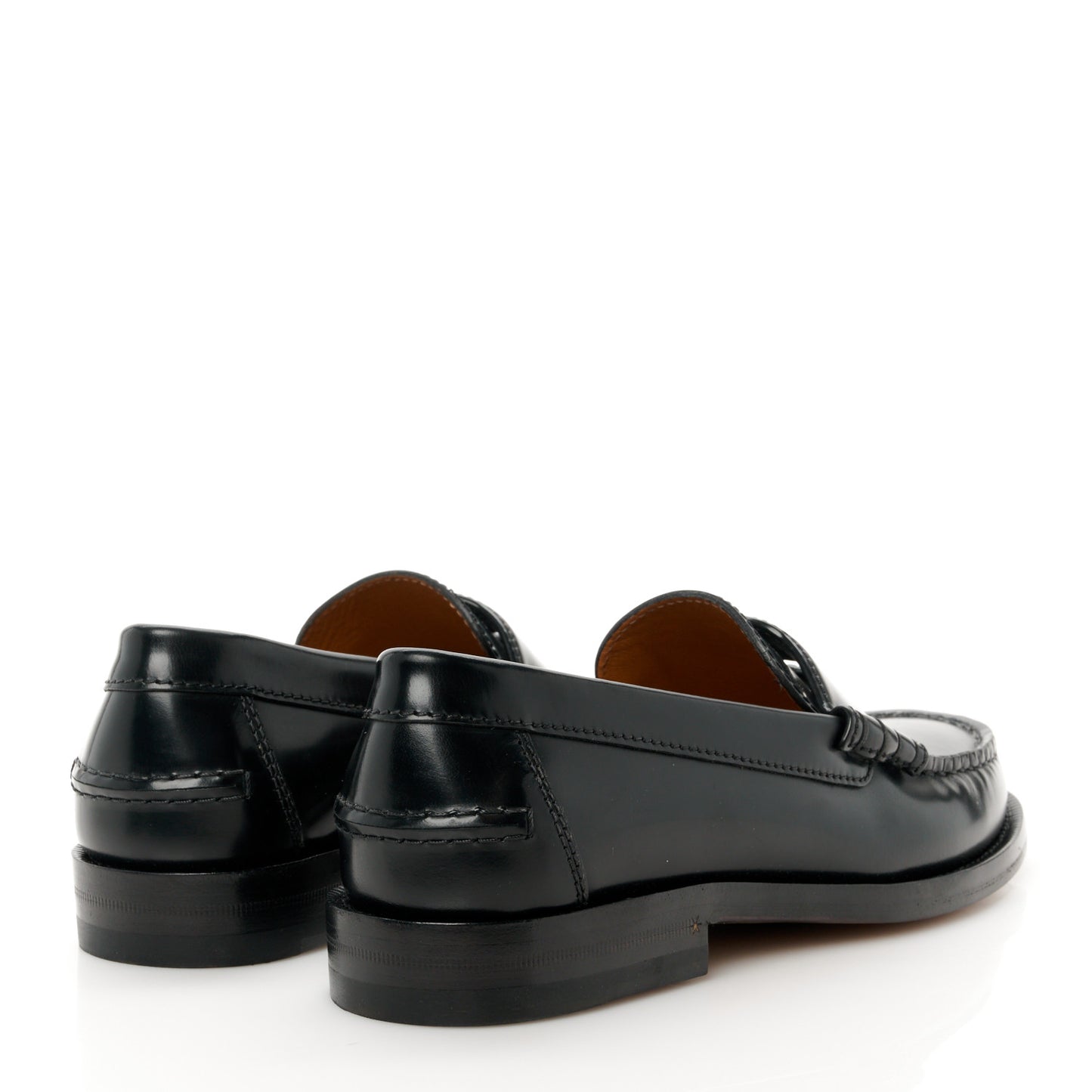 Millennial Ribot Cut Out Interlocking G Loafers 36 Black
