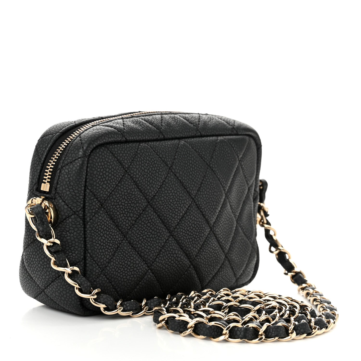Chanel Iridescent Caviar Quilted Mini Coco Tassel Camera Case Black 3 of 10