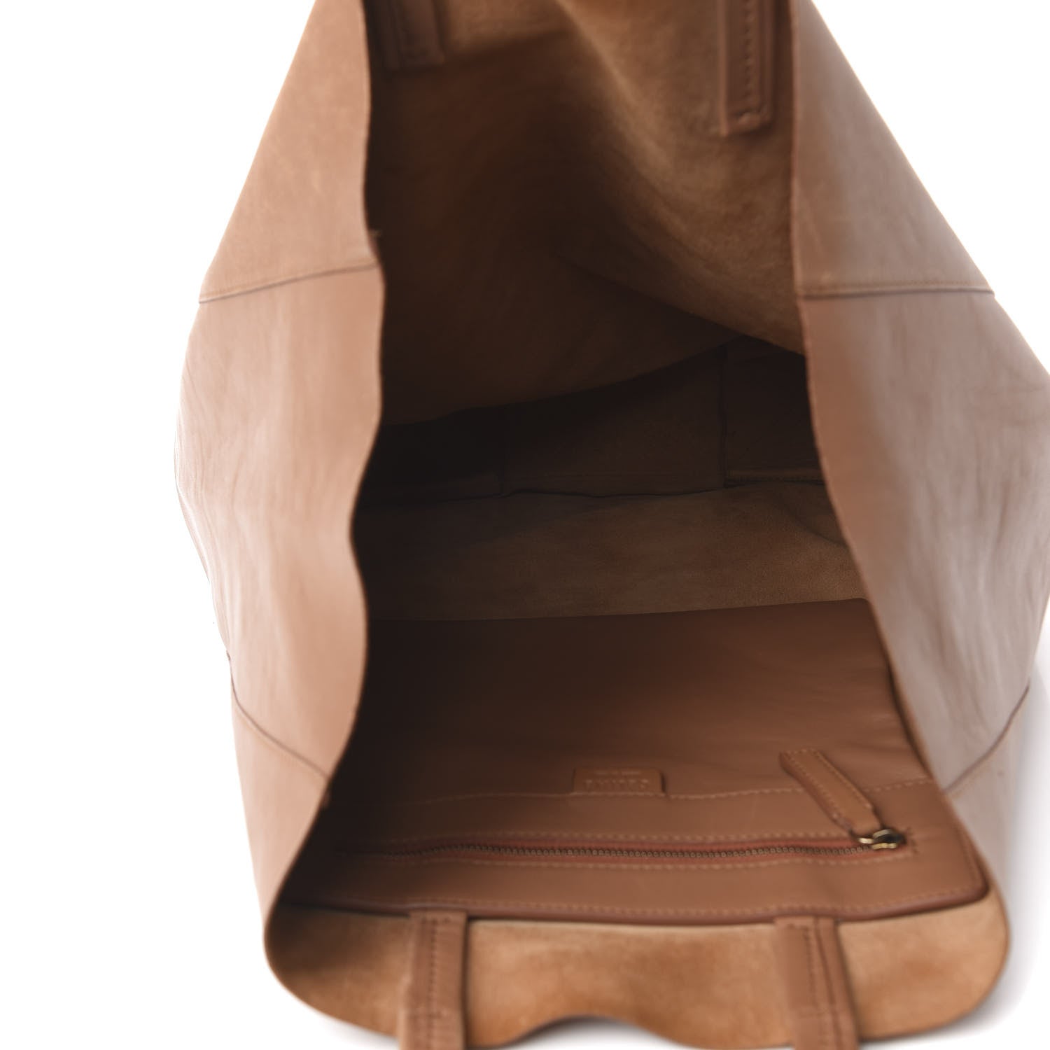 Celine Lambskin Vertical Cabas Beige Brown 5 of 21