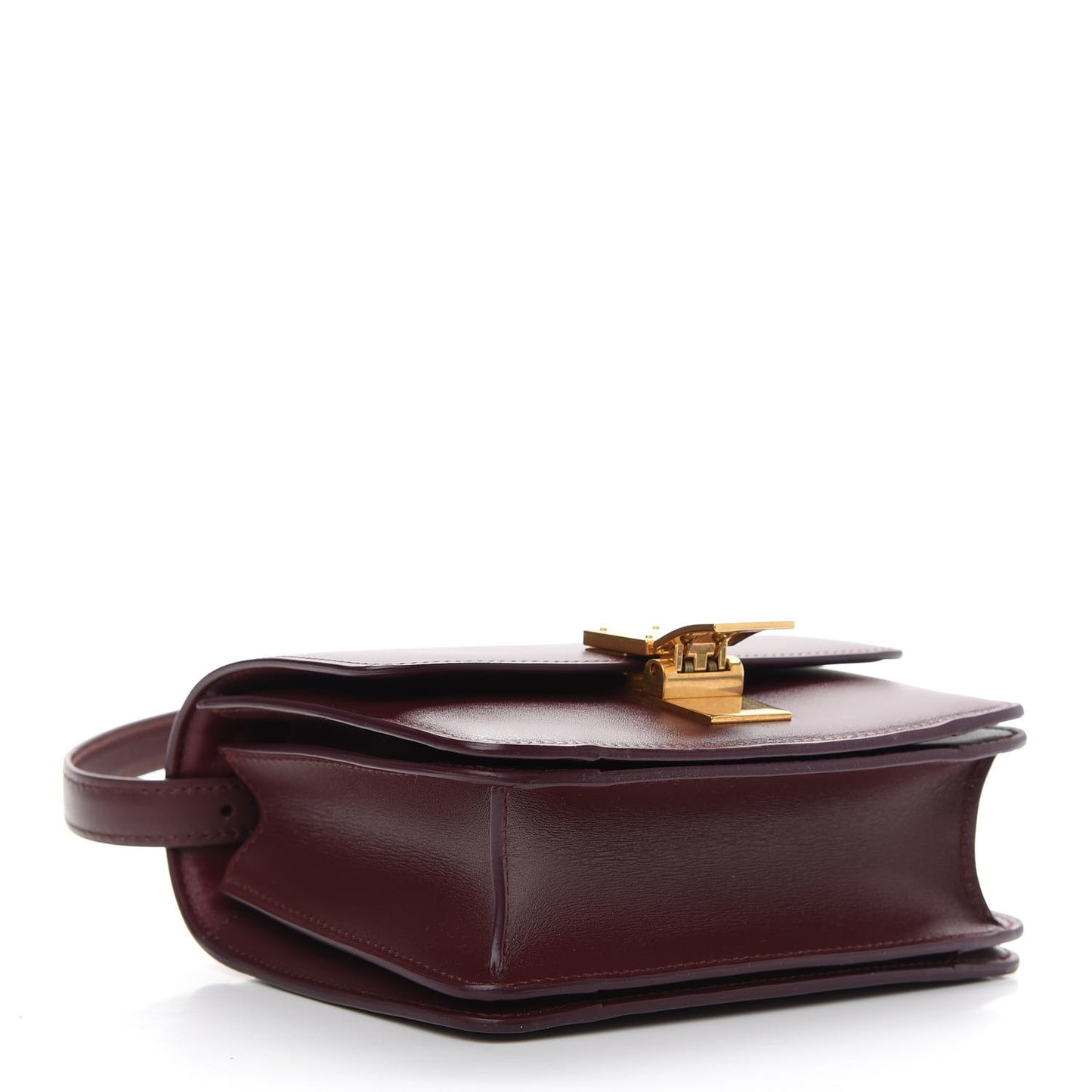 Box Calfskin Small Classic Box Flap Bag Burgundy