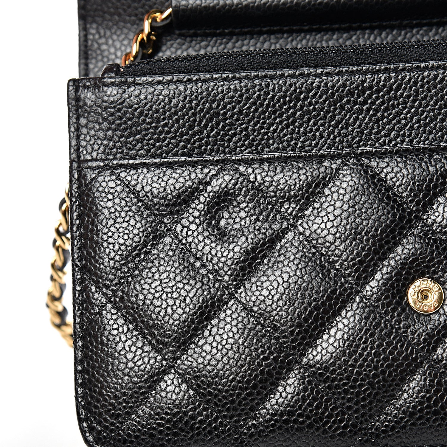Chanel Caviar Quilted Wallet On Chain WOC Black 11 of 12