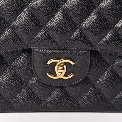 Chanel Caviar Quilted Jumbo Double Flap Black 8 of 11