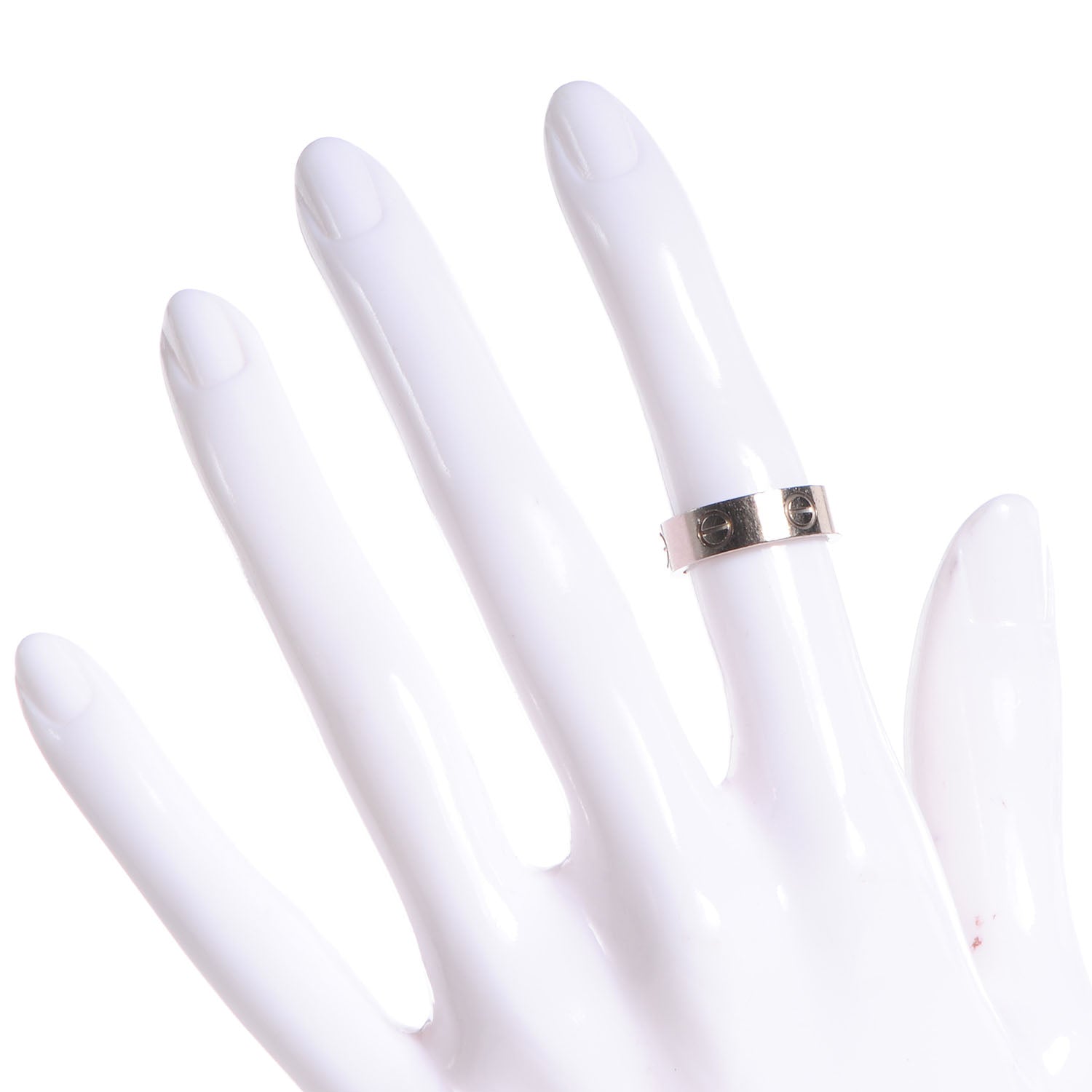Cartier 18k White Gold 5mm Love Ring Size 49 US 4.75 2 of 4
