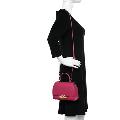 Moynat Taurillon Blush Rejane BB Fuchsia 2 of 9