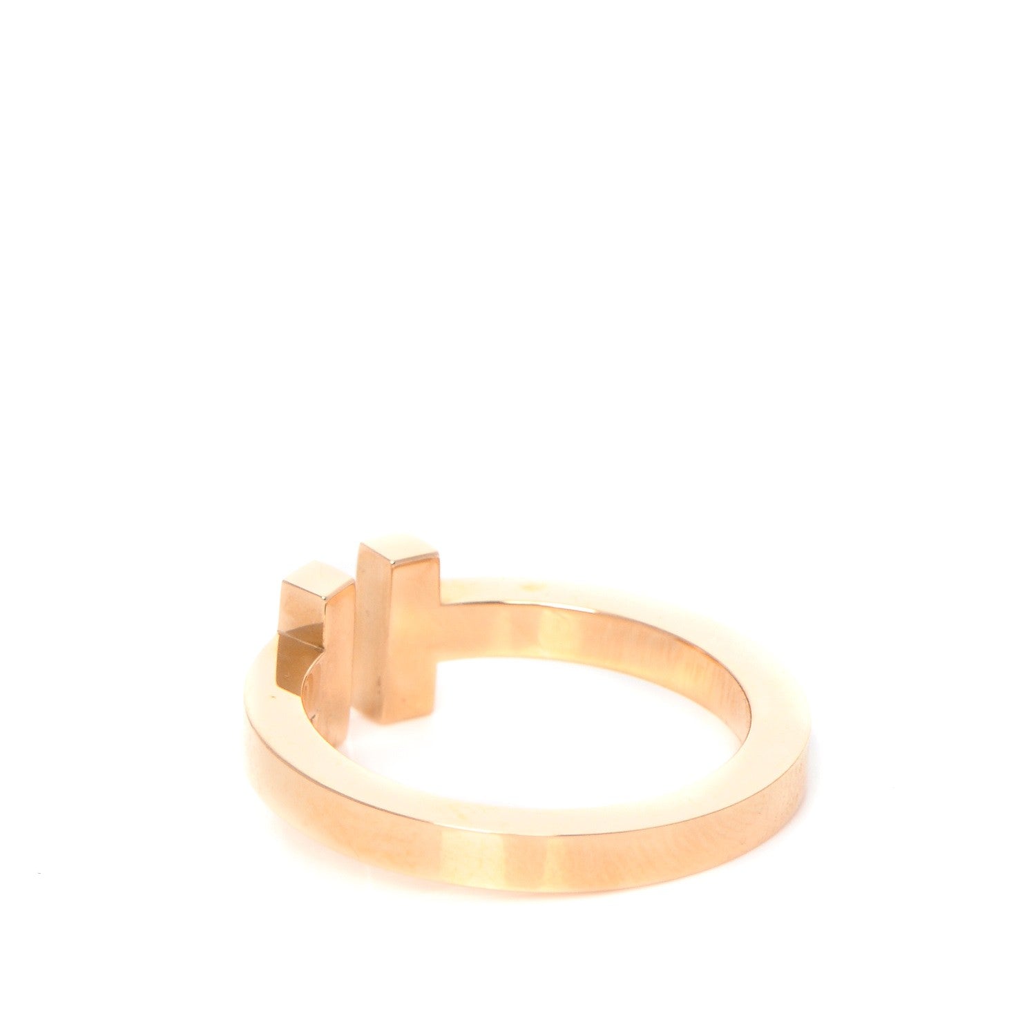 Tiffany 18K Rose Gold T Square Ring 8.25 4 of 4