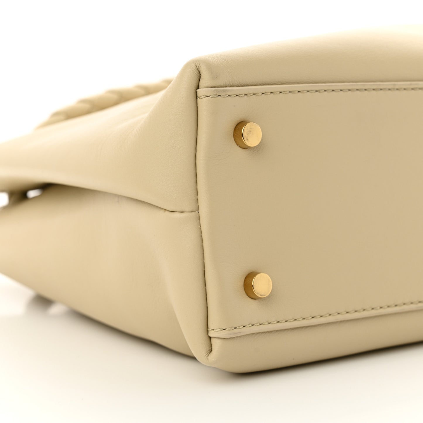 Silky Calfskin Medium Andiamo Shoulder Bag Light Butterscotch