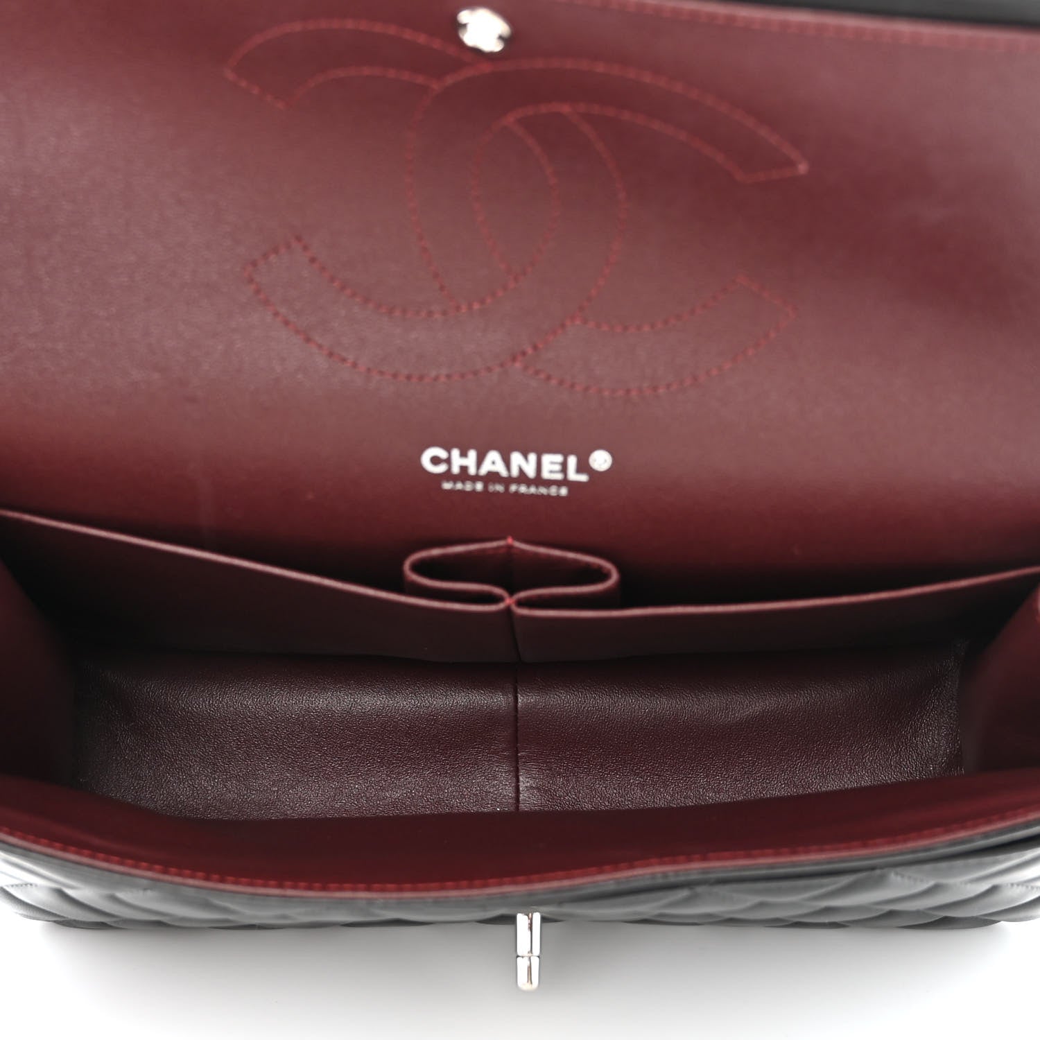 Chanel Lambskin Quilted Jumbo Double Flap Black 5 of 13