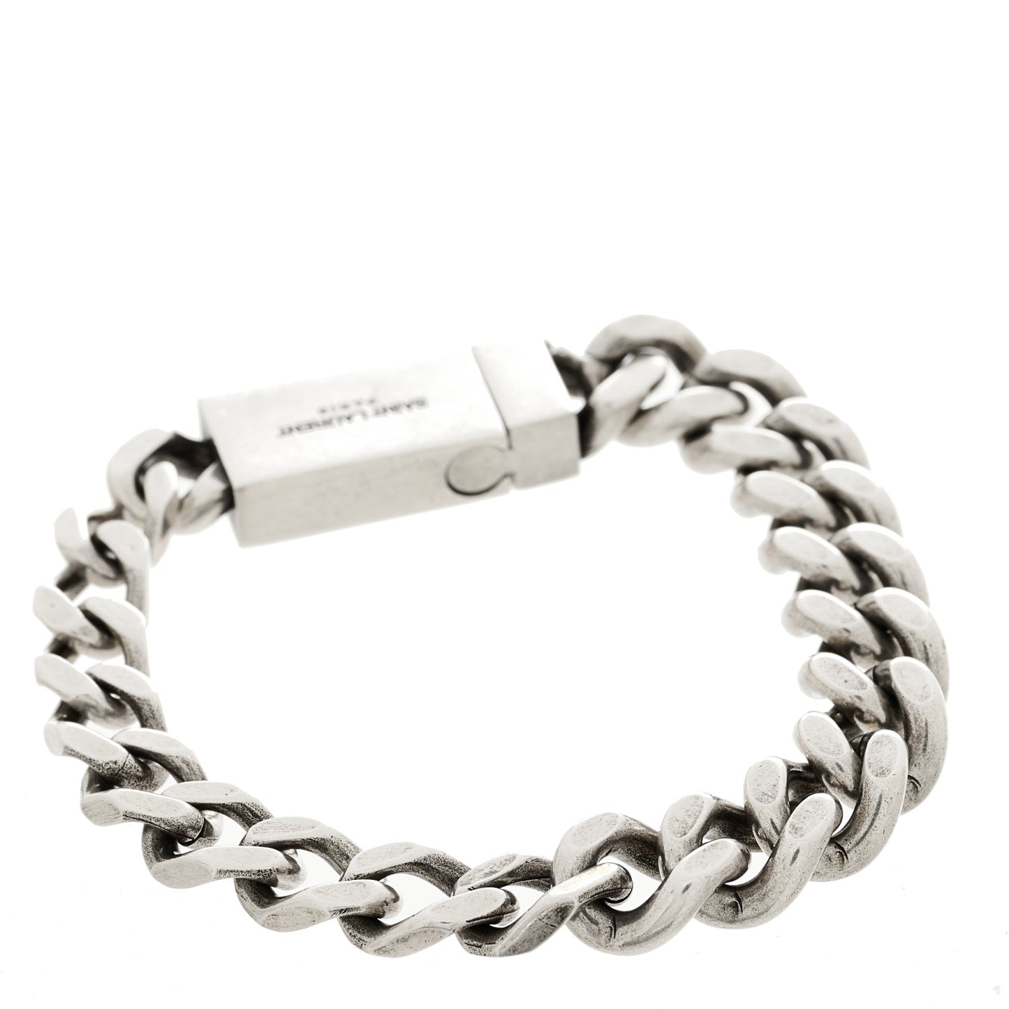 Metal Curb Chain Bracelet Oxidized Silver