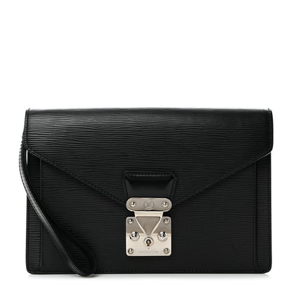 Louis Vuitton Epi Pochette Sellier Dragonne Clutch Black 1 of 6