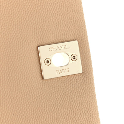 Chanel Caviar Lizard Embossed Quilted Extra Mini Coco Handle Flap Beige 6 of 11