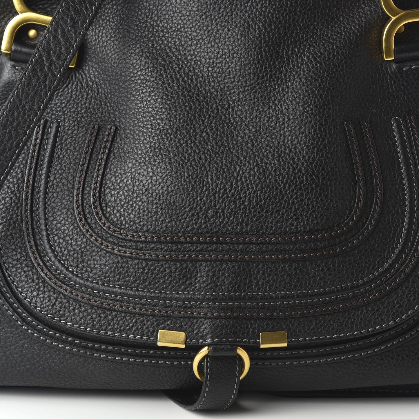 Calfskin Medium Marcie Satchel Black