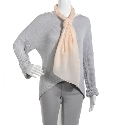 Louis Vuitton Silk Polyamide Glitter Monogram Shawl Beige 2 of 5