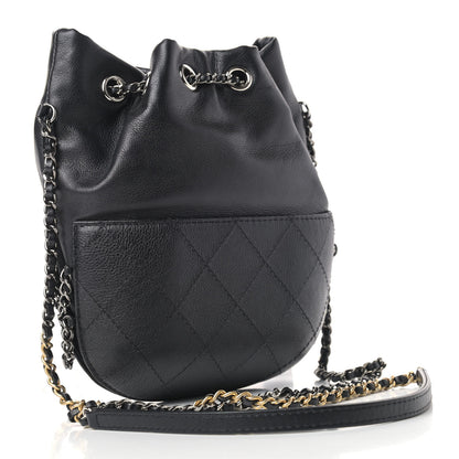 Chanel Calfskin Quilted Small Gabrielle Bucket Black 3 of 9