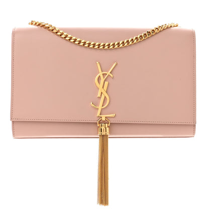Saint Laurent Grain De Poudre Medium Classic Monogram Kate Tassel Satchel Pale Blush 1 of 8